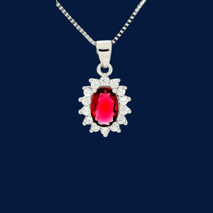 PENDENTE DUBAI IN ARGENTO 925 OVALE MM 10