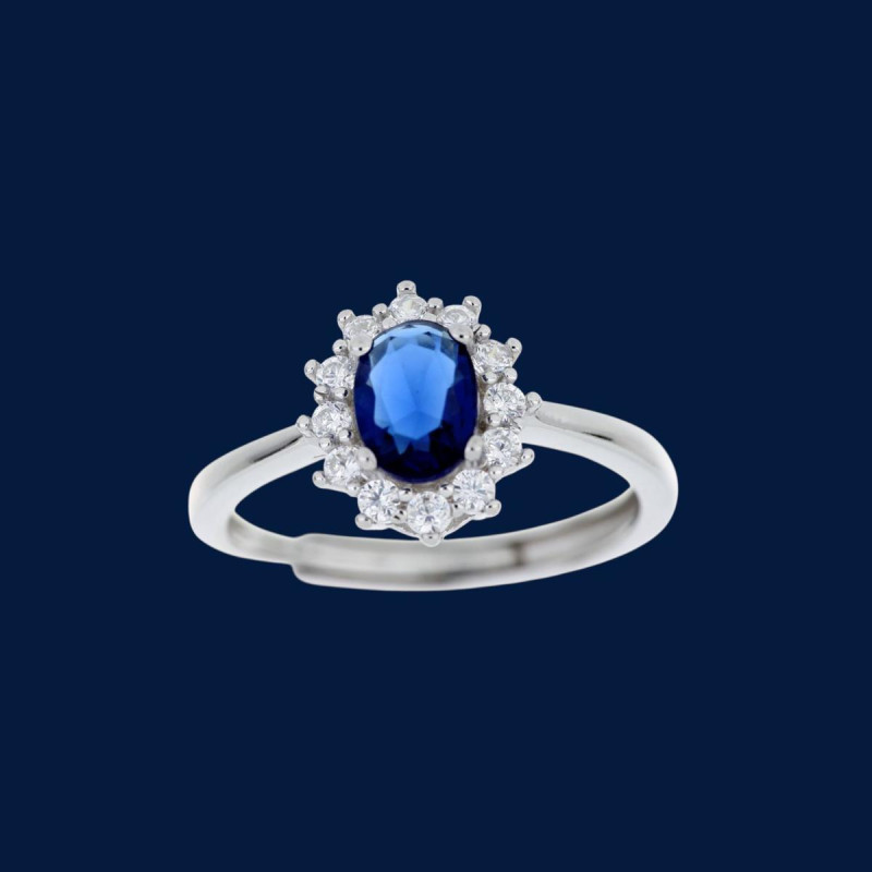 ANELLO DUBAI IN ARGENTO 925 OVALE MM 10