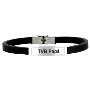 BRACCIALE PAPA' IN ACCIAIO