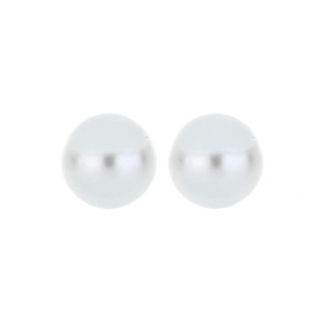 ORECCHINI PUNTO LUCE PERLA MM 6 IN ACCIAIO