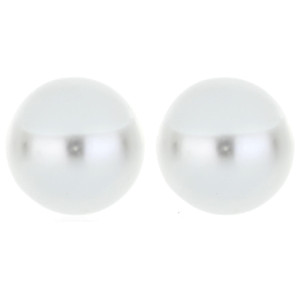 ORECCHINI PUNTO LUCE PERLA MM 12 IN ACCIAIO