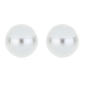 ORECCHINI PUNTO LUCE PERLA MM 10 IN ACCIAIO