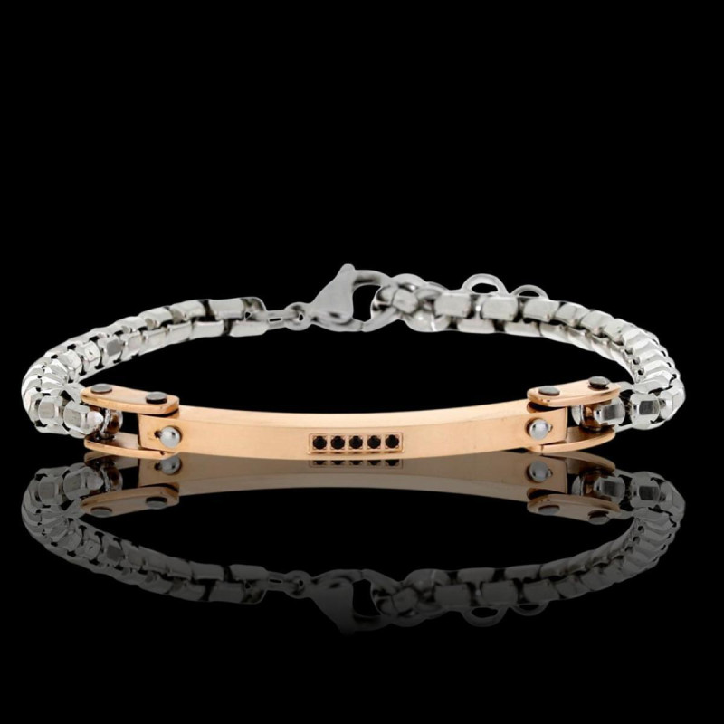 BRACCIALE UOMO CM 19+3 IN ACCIAIO MM 3