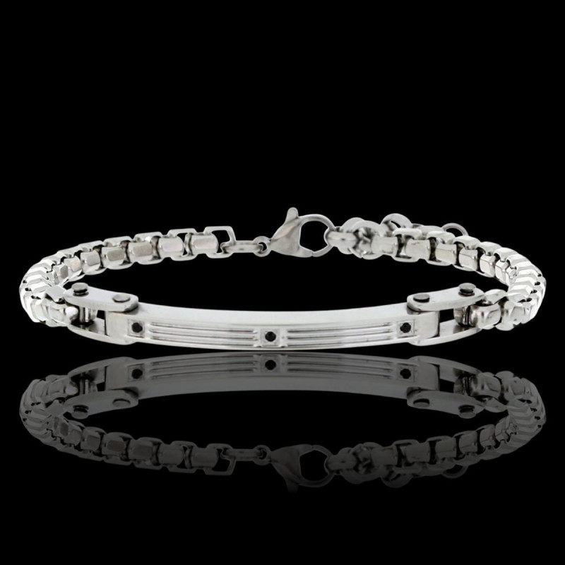 BRACCIALE UOMO CM 19+3 IN ACCIAIO MM 3