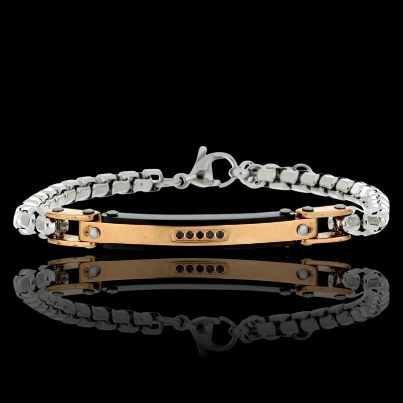 BRACCIALE UOMO CM 19+3 IN ACCIAIO MM 3