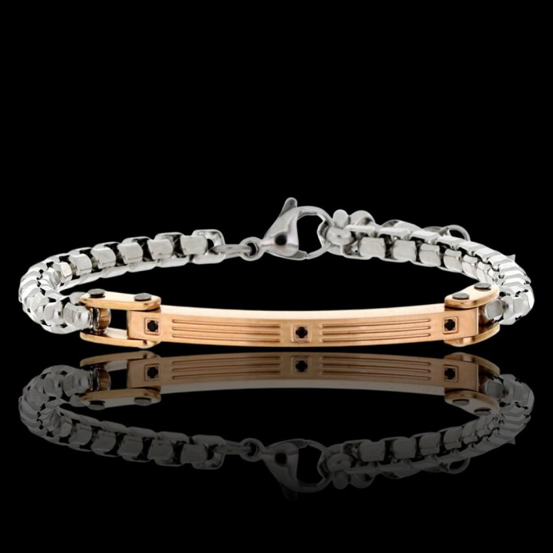 BRACCIALE UOMO CM 19+3 IN ACCIAIO MM 3