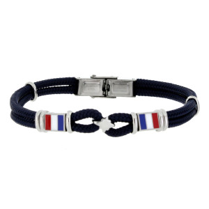 BRACCIALE "PORTOFINO" BLU CM 19+3 IN ACCIAIO