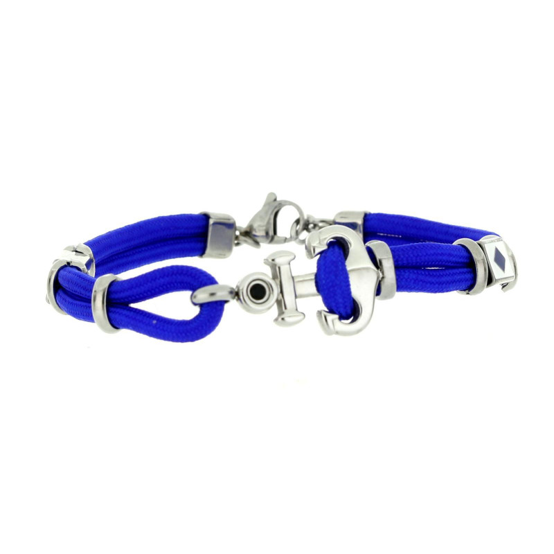 BRACCIALE "PORTOFINO" BLU CM 18+3 IN ACCIAIO