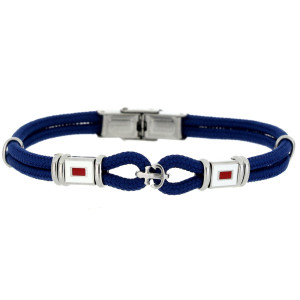 BRACCIALE "PORTOFINO" BLU CM 19+3 IN ACCIAIO