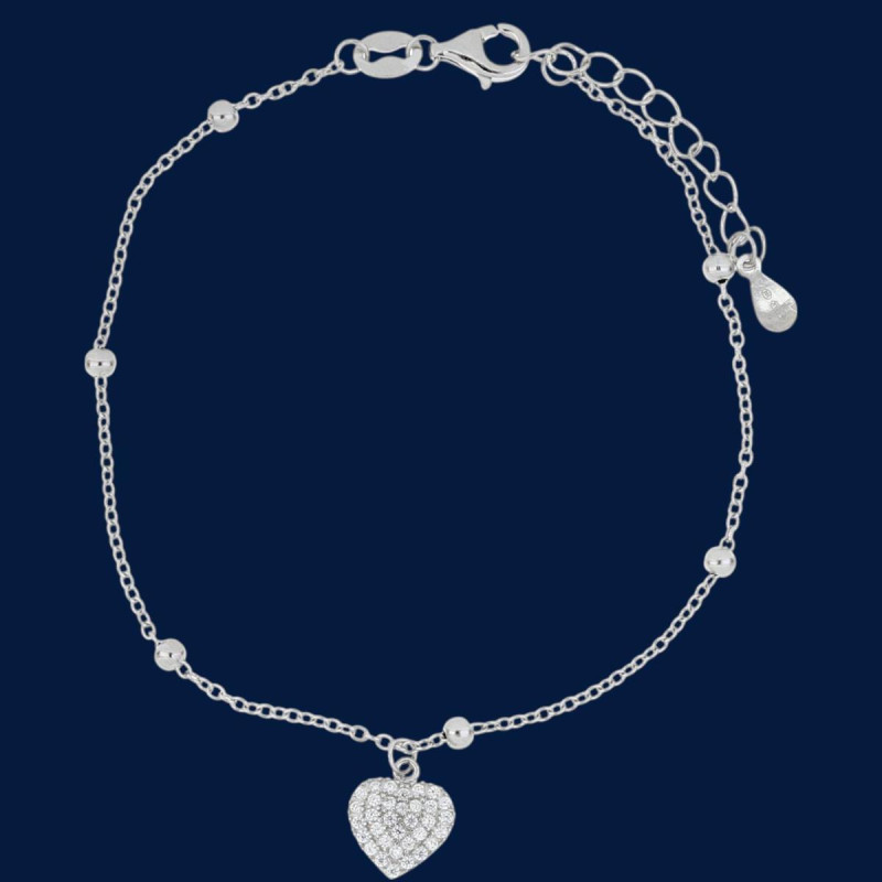 BRACCIALE "MISTI" CM 16+3 CON ANCORA  IN ARGENTO 925