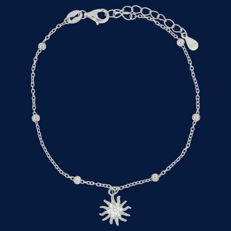 BRACCIALE "MISTI" CM 17+3 CON ANCORA  IN ARGENTO 925