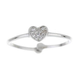 ANELLO MISTI CON CUORE IN ARGENTO 925