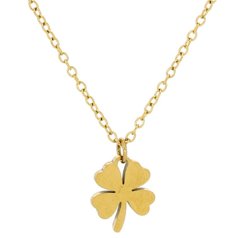 PENDENTE "ADANA" QUADRIFOGLIO IN ACCIAIO