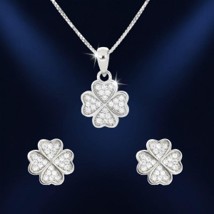 PENDENTE E ORECCHINI MISTI IN ARGENTO 925