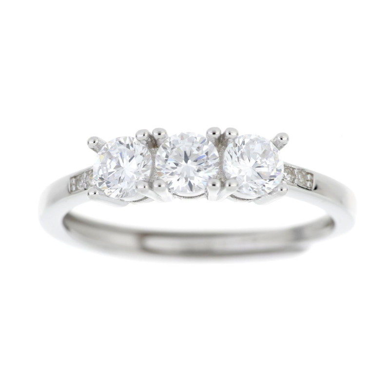 ANELLO PUNTO LUCE MM 4 APERTO IN ARGENTO 925