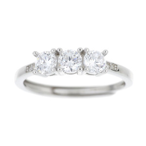 ANELLO PUNTO LUCE MM 4 APERTO IN ARGENTO 925