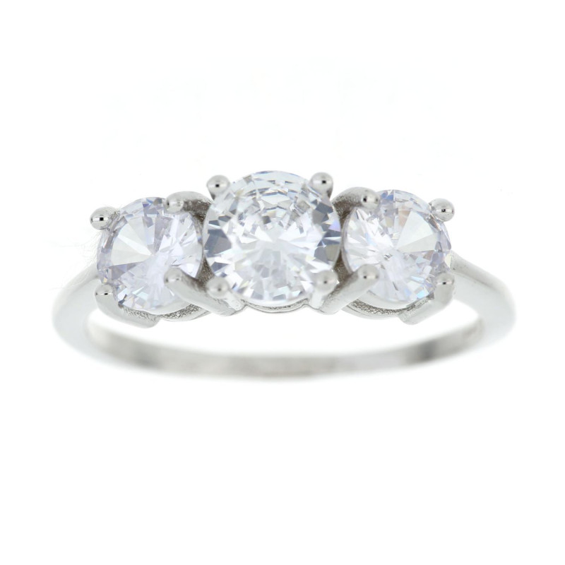 ANELLO PUNTO LUCE MM 6 APERTO IN ARGENTO 925