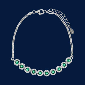 BRACCIALE DUBAI TONDO CM 17+3  IN ARGENTO 925