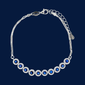 BRACCIALE DUBAI TONDO CM 17+3  IN ARGENTO 925