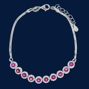 BRACCIALE DUBAI TONDO CM 17+3  IN ARGENTO 925