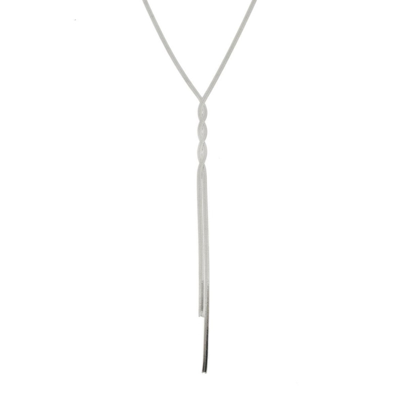 COLLANA CM 43+5 SNAKE IN ACCIAIO