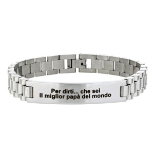 BRACCIALE CM 21 PAPA' IN ACCIAIO