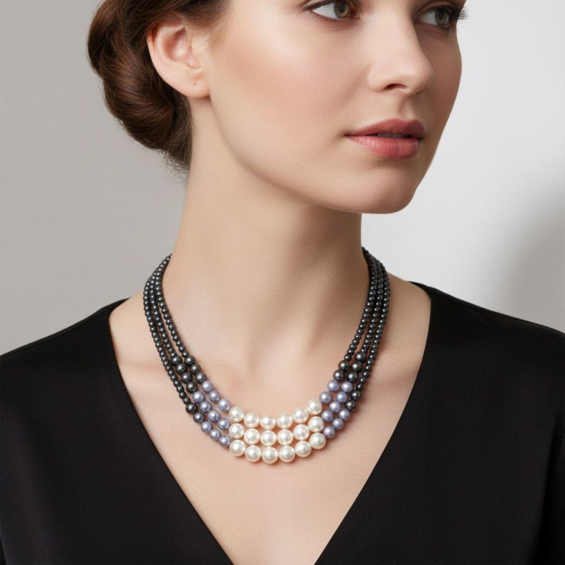 COLLANA PERLA CERIMONIA CM 40+4 IN ARGENTO