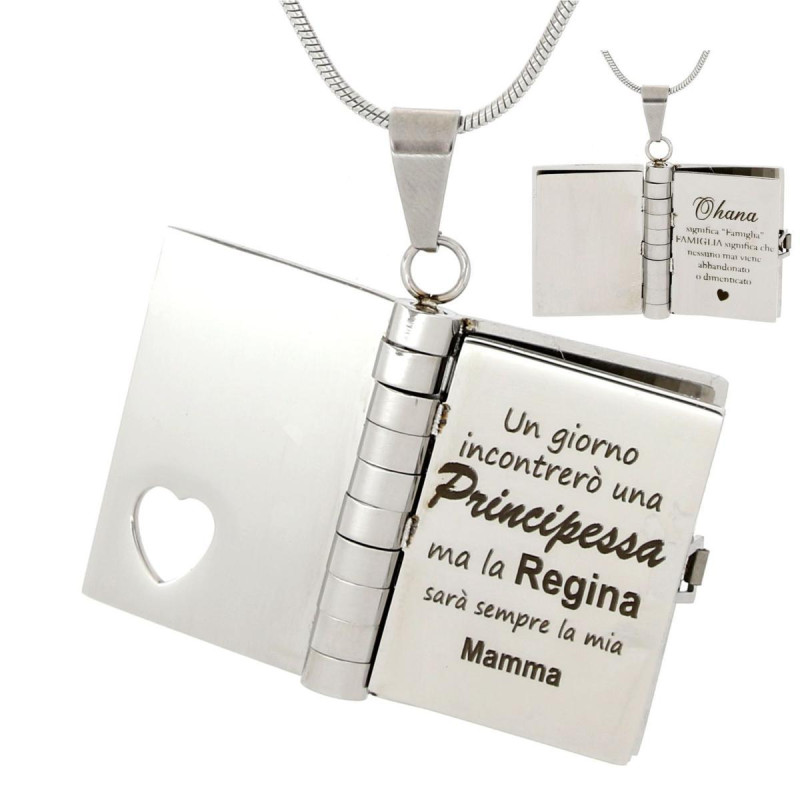 PENDENTE "MAMMA" IN ACCIAIO