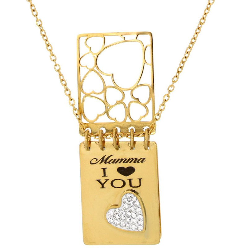 PENDENTE "MAMMA" IN ACCIAIO