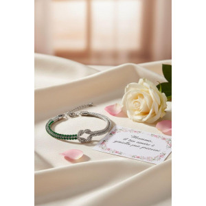 BRACCIALE NODI ZIRCONATI CM 17+3  IN ACCIAIO