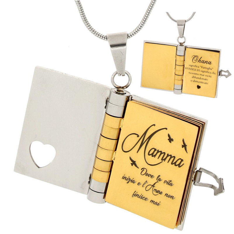 PENDENTE "MAMMA" IN ACCIAIO