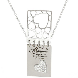 PENDENTE "MAMMA" IN ACCIAIO