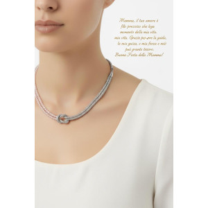 COLLANA NODI CM 32+7  IN ACCIAIO
