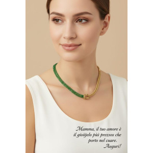 COLLANA NODI CM 32+7  IN ACCIAIO