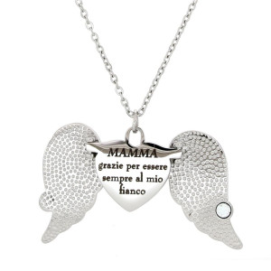 PENDENTE TI PENSO IN ACCIAIO