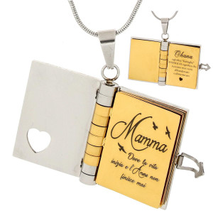 PENDENTE "MAMMA" IN ACCIAIO