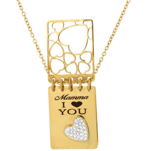 PENDENTE "MAMMA" IN ACCIAIO