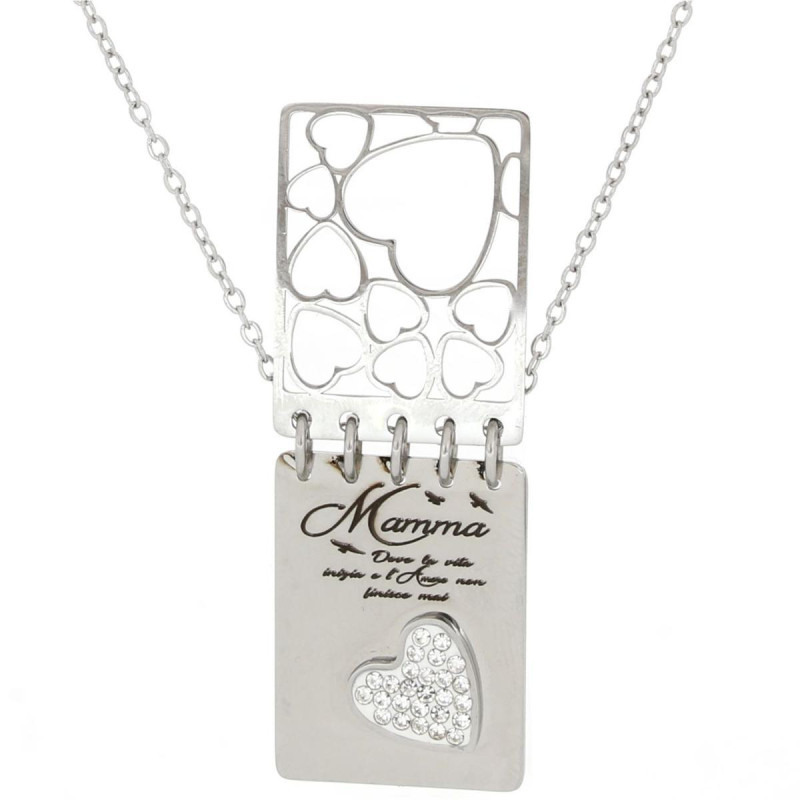 PENDENTE "MAMMA" IN ACCIAIO