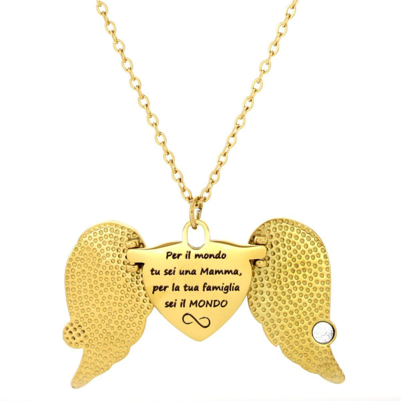 PENDENTE 'MAMMA' IN ACCIAIO