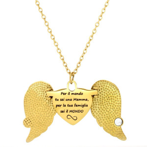PENDENTE 'MAMMA' IN ACCIAIO
