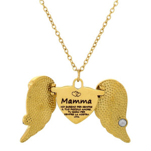 PENDENTE 'MAMMA' IN ACCIAIO