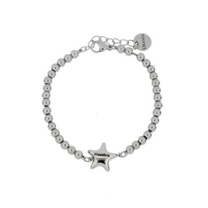 BRACCIALE MAESTRA CM 16+3 STELLA MM 12 IN ACCIAIO