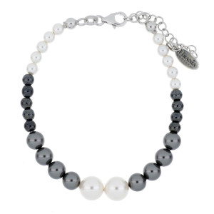 BRACCIALE PERLA CERIMONIA CM 17+3 IN ARGENTO