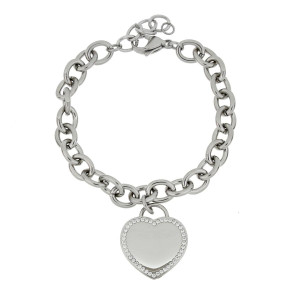 BRACCIALE DA PERSONALIZZARE IN ACCIAIO CUORE RIGIDO