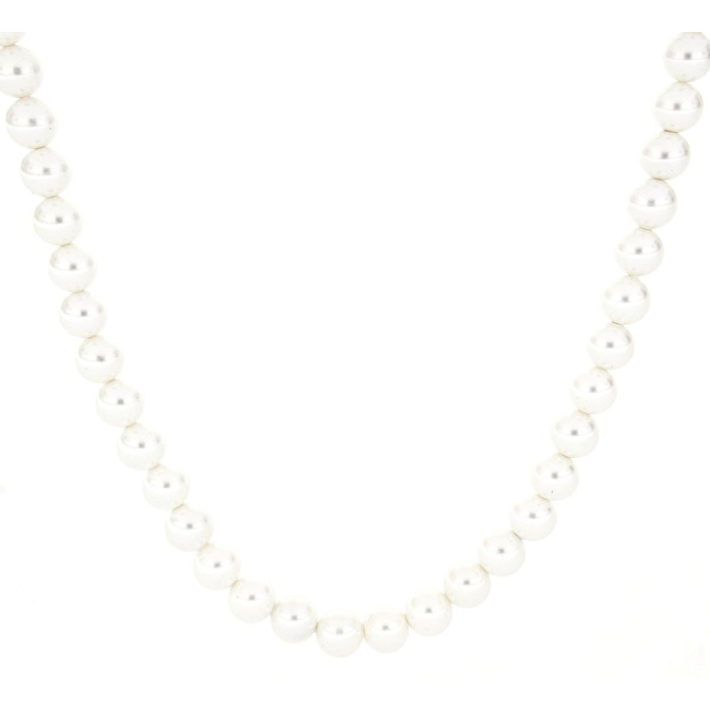 COLLANA CM 42+4 PERLA MM 9 IN ACCIAIO