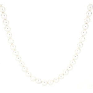 COLLANA CM 42+4 PERLA MM 9 IN ACCIAIO