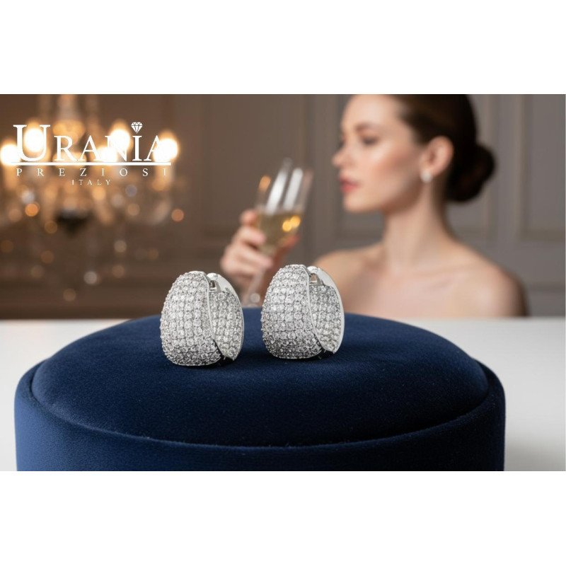ORECCHINI ASTRA MM 18 IN OTTONE