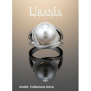 ANELLO "ASTRA" MM 17 CON PERLA MM 14 IN OTTONE
