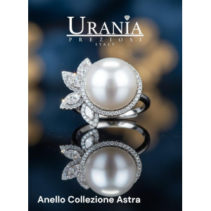 ANELLO "ASTRA" MM 21X20 CON PERLA MM 14 IN OTTONE
