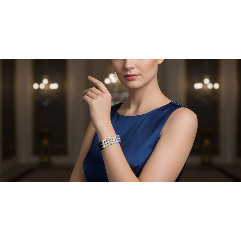 BRACCIALE PERLA CERIMONIA IN ARGENTO